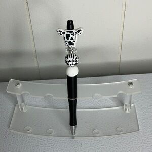 Cow Print Black and White Pen